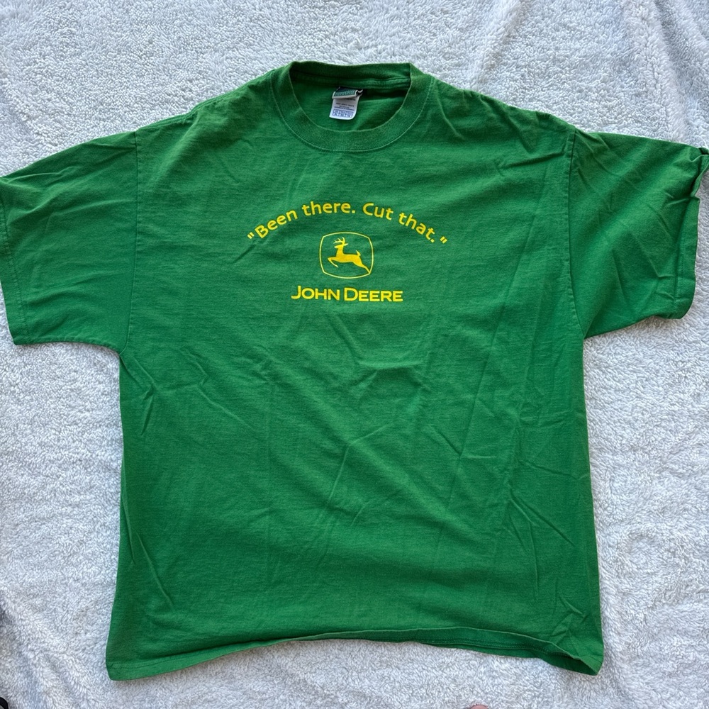 John Deere Men’s Green Logo Tee - 'Been there. Cut that.'